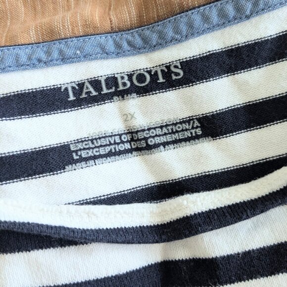 Talbots Authentic Talbots Tee in Harbor Stripe - Picture 8 of 9